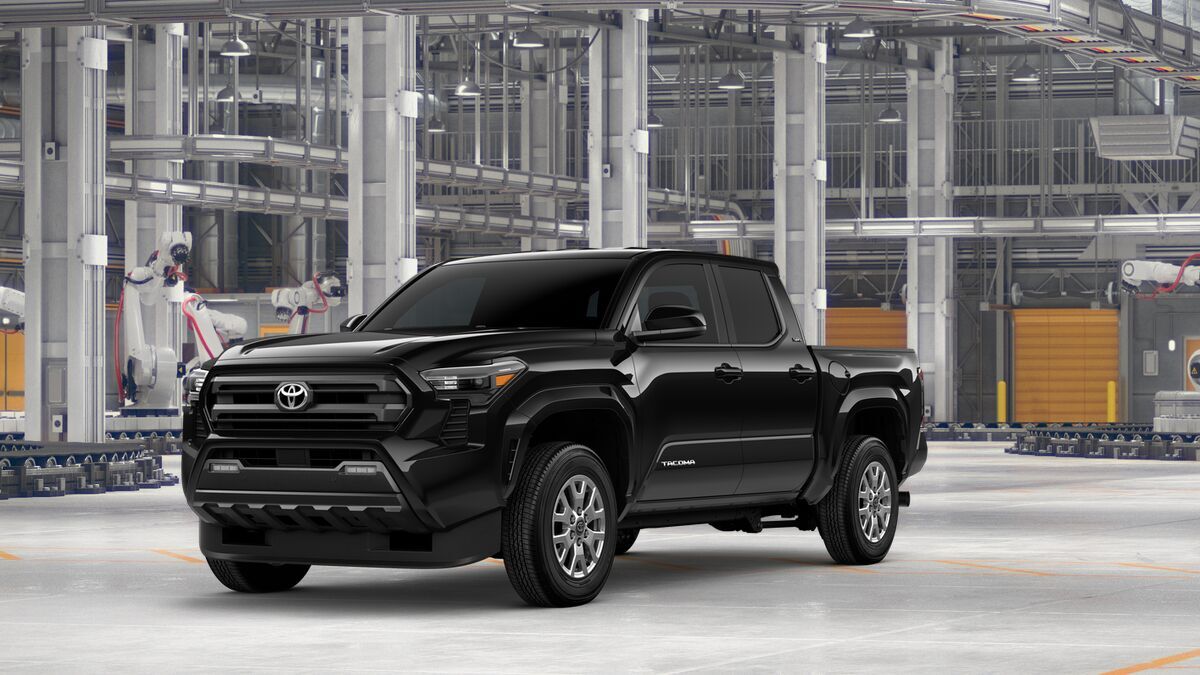 2026 Toyota Tacoma SR5 in Black — front three-quarter view