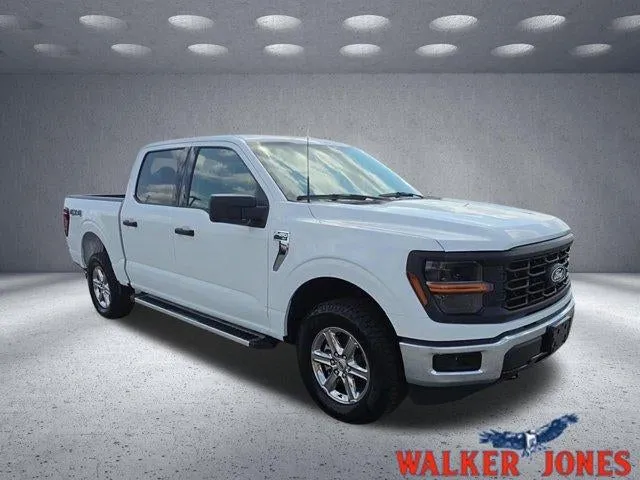 2025 Ford F-150 XLT in White — front three-quarter view