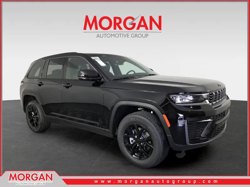2026 Jeep Grand Cherokee Laredo in Black — front three-quarter view