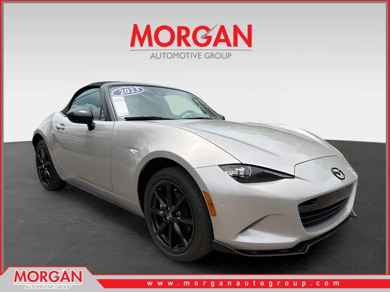 2023 Mazda MX-5 Miata Club in Silver — front three-quarter view
