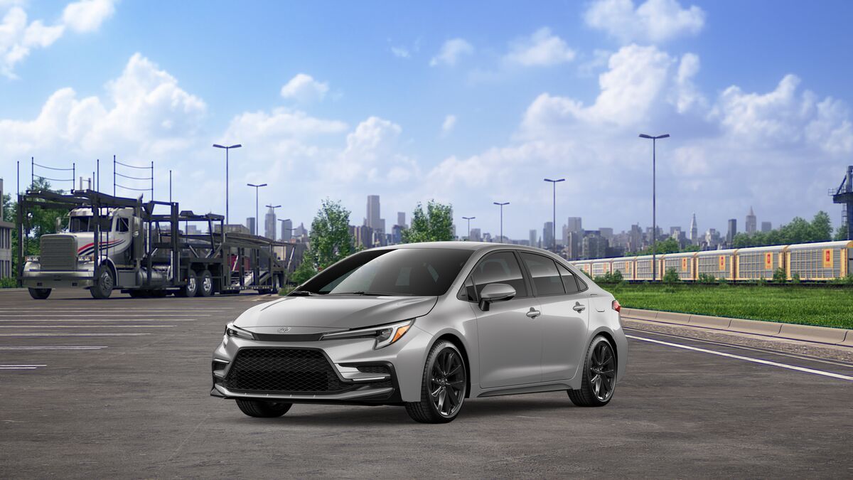 2026 Toyota Corolla SE in Classic Silver Metallic — front three-quarter view