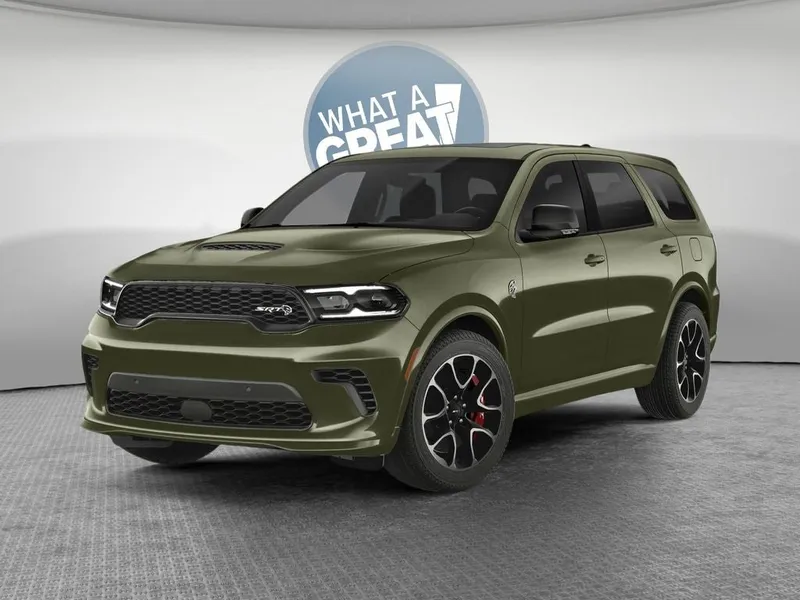 2026 Dodge Durango DURANGO SRT HELLCAT JAILBREAK AWD in Green Machine Exterior Paint — front three-quarter view
