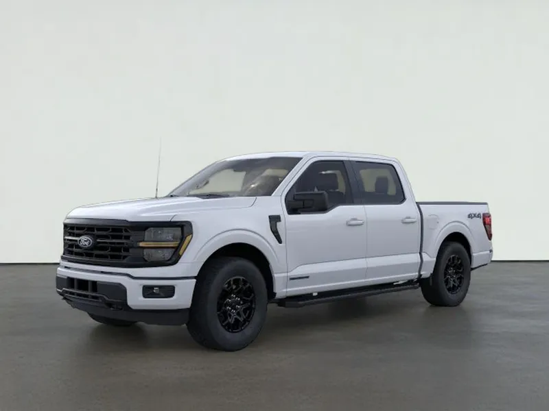 2026 Ford F-150 XLT in Oxford White — front three-quarter view