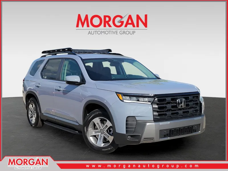 2026 Honda Pilot EX-L in Sonic Gray Pearl — front three-quarter view