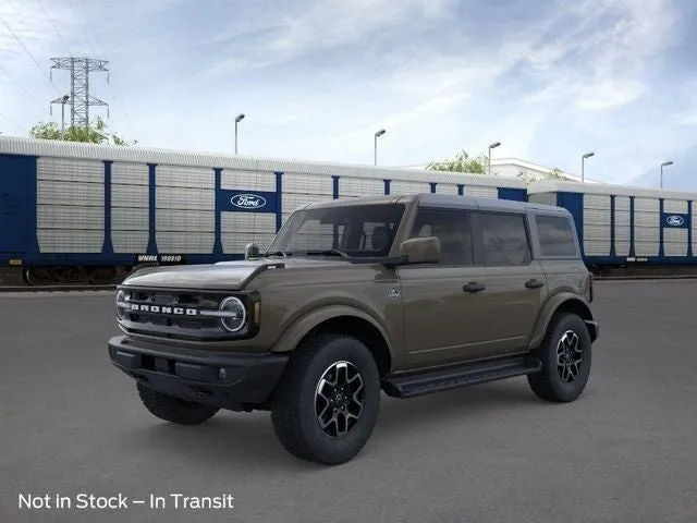 2026 Ford Bronco Outer Banks in Marsh Gray — front three-quarter view