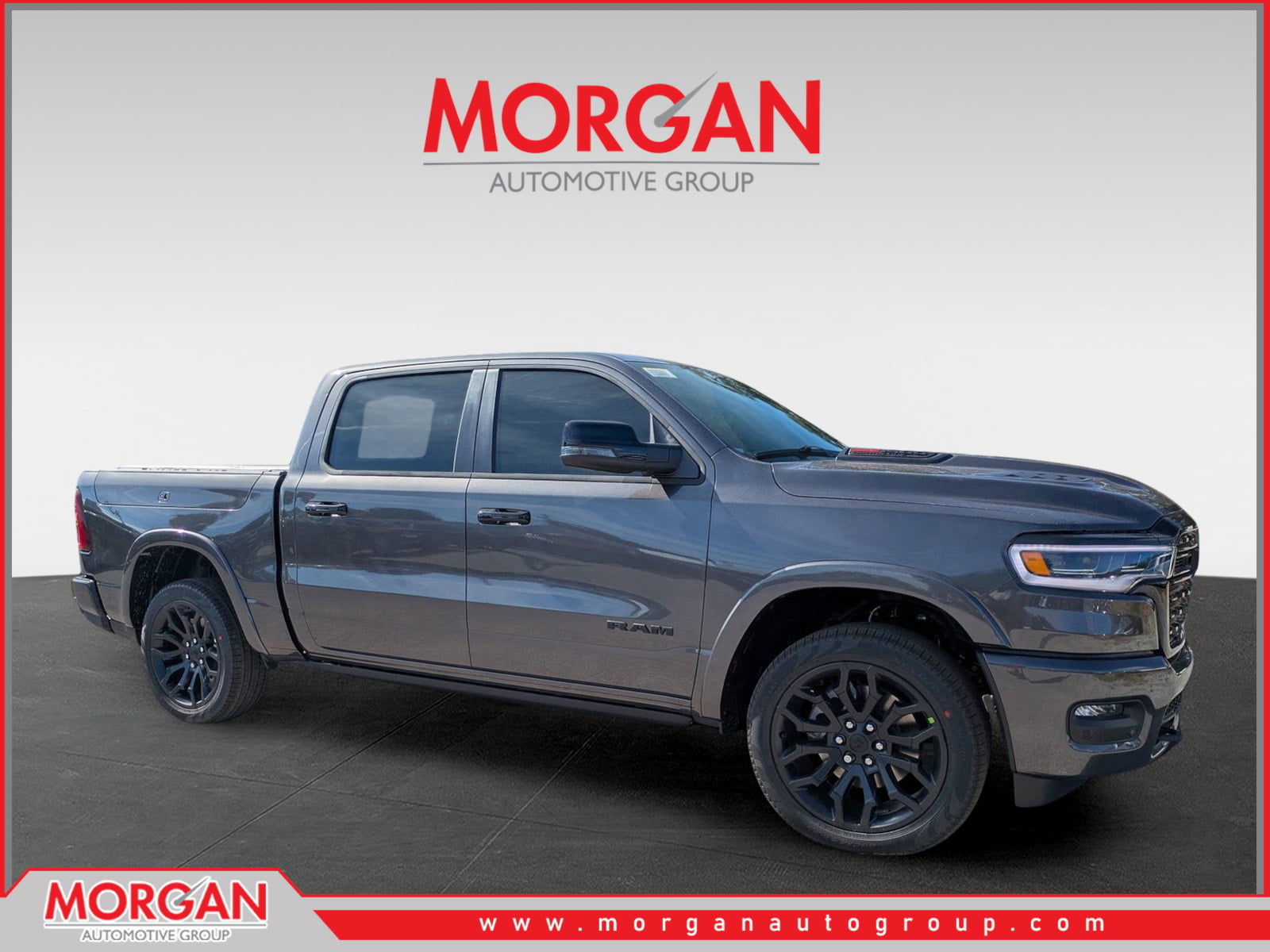 2026 Ram 1500 Limited in Gray — front three-quarter view