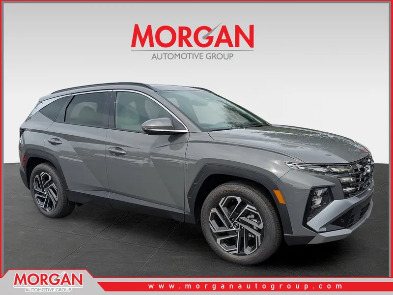 2026 Hyundai TUCSON Limited in Hampton Gray — front three-quarter view