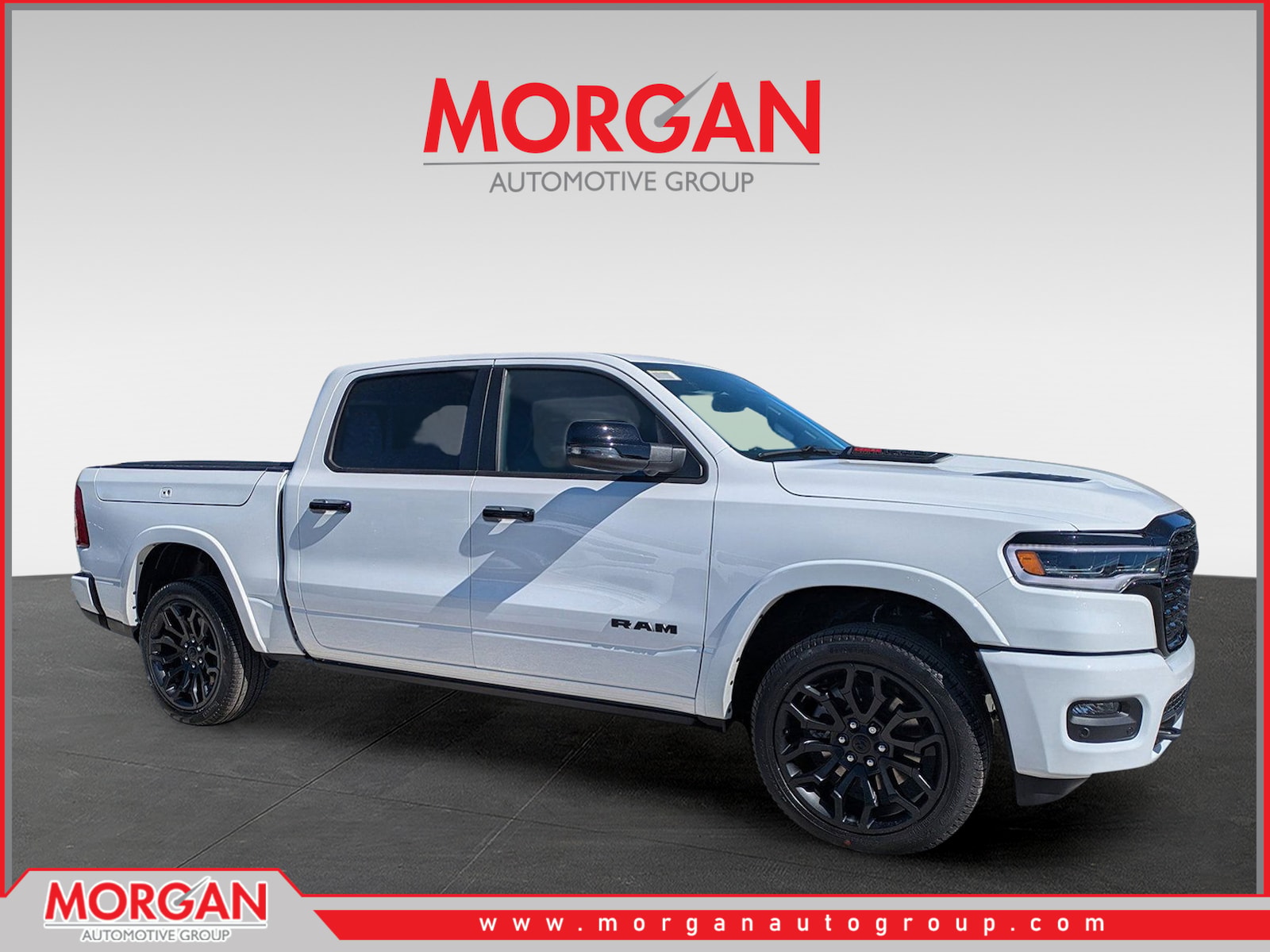 2026 Ram 1500 Limited in White — front three-quarter view