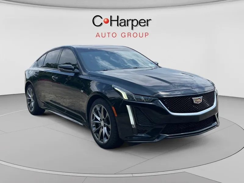 2020 Cadillac CT5 Sport in Black Raven — front three-quarter view
