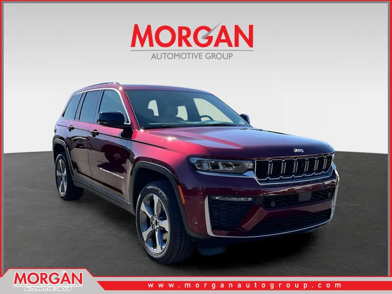 2026 Jeep Grand Cherokee Limited in Red — front three-quarter view