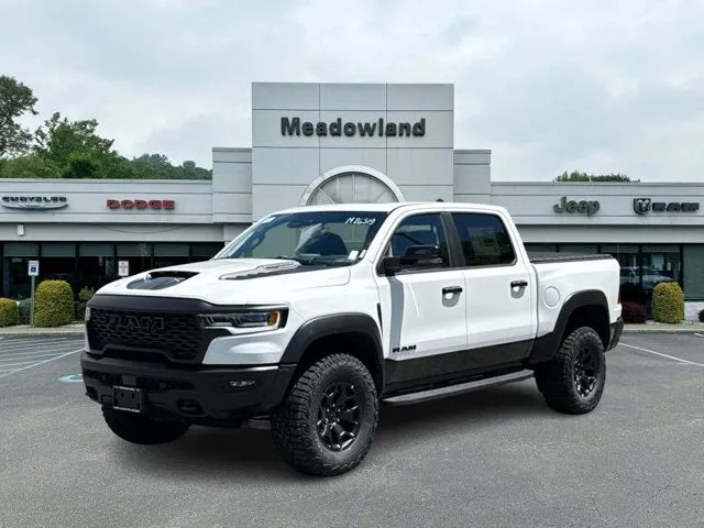 2026 RAM 1500 RHO in Bright White Clear-Coat Exterior Paint — front three-quarter view