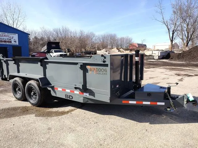 2026 Watch Dog 7x14 TA, 14,000 GVWR, Powder Coated — front three-quarter view