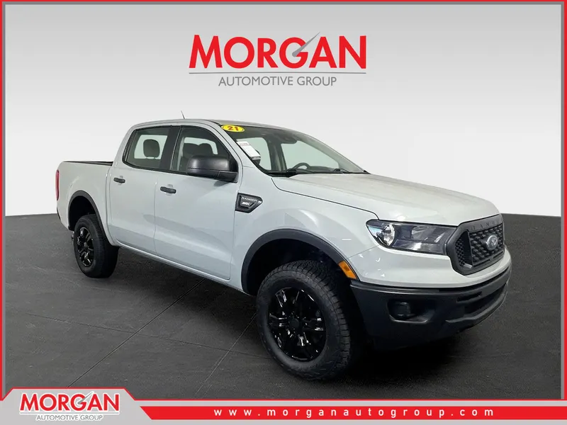 2022 Ford Ranger XL in Cactus Gray — front three-quarter view