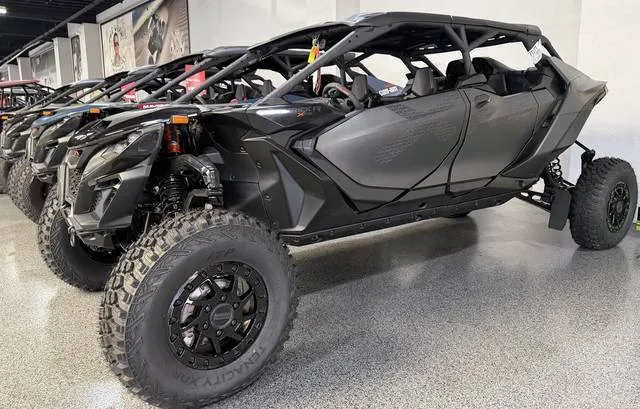 2026 Can-Am® Maverick R Max X RS With Smart-Shox — front three-quarter view