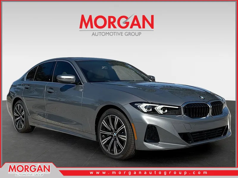 2026 BMW 3 Series 330i in Gray — front three-quarter view