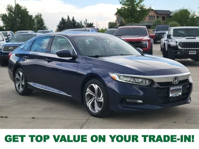 2019 Honda Accord EX in Blue — front three-quarter view