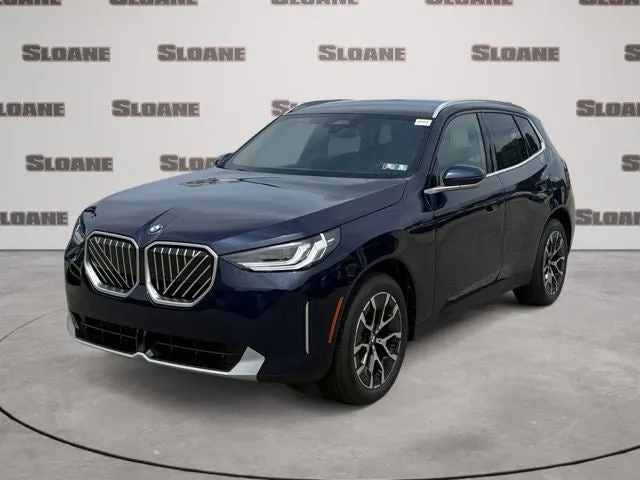 2026 BMW X3 30 xDrive in Tanzanite Blue II Metallic — front three-quarter view