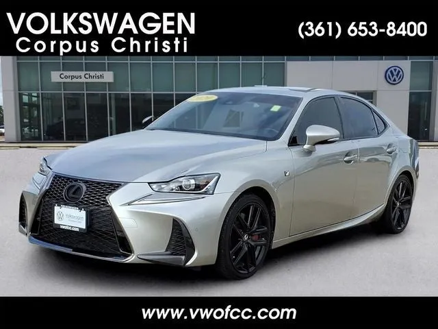 2020 Lexus IS 350 in Silver — front three-quarter view