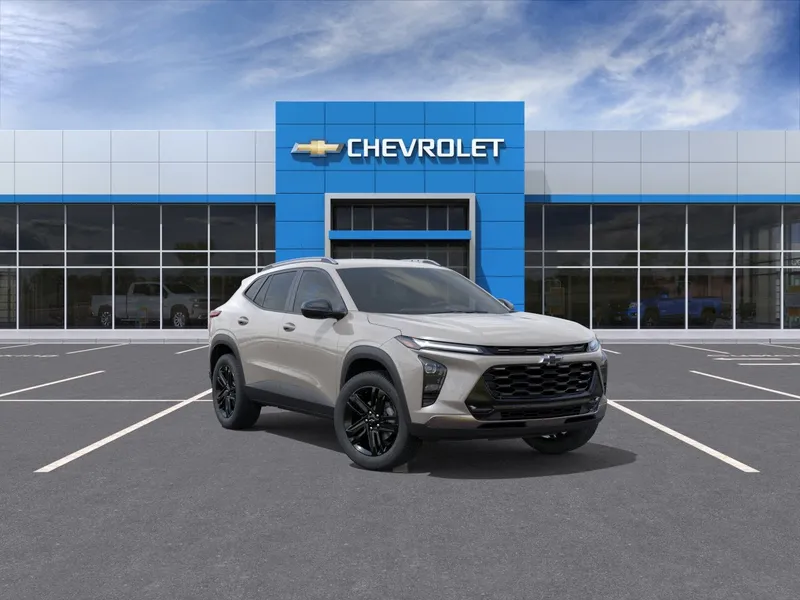 2026 Chevrolet Trax ACTIV in White Sands — front three-quarter view
