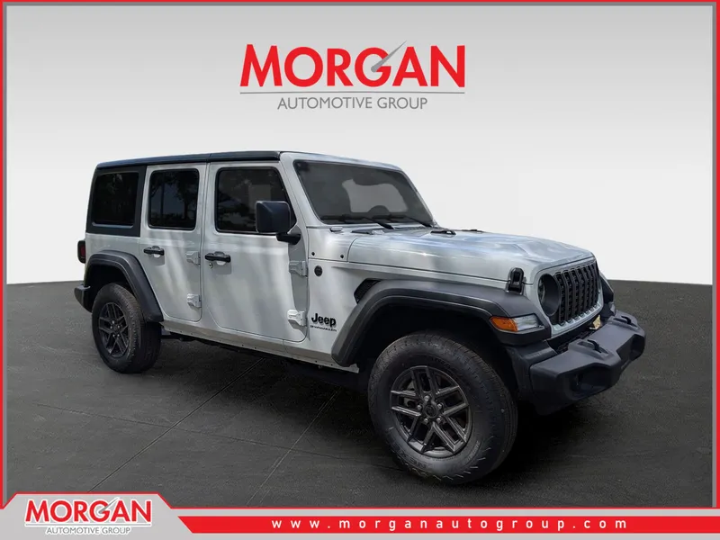 2026 Jeep Wrangler Sport S in White/off-white — front three-quarter view