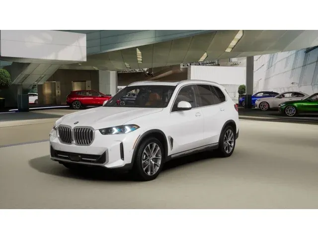 2026 BMW X5 xDrive40i in Mineral White Metallic — front three-quarter view