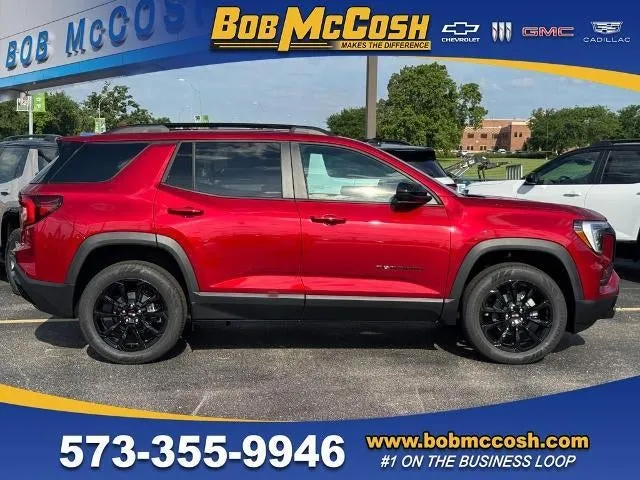 2026 GMC Terrain Elevation in Volcanic Red Tintcoat — front three-quarter view