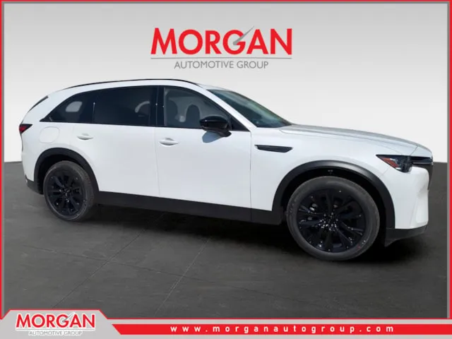 2026 Mazda CX-90 PHEV Premium Sport in Rhodium White Premium — front three-quarter view