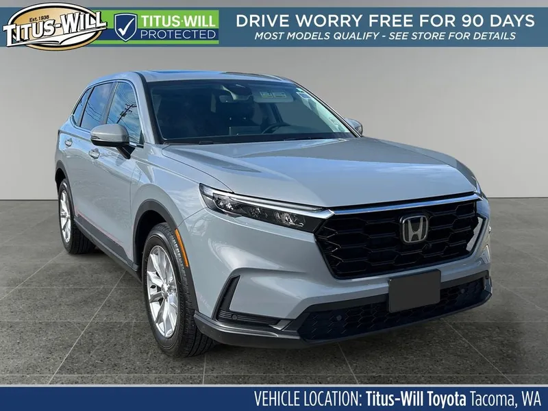 2025 Honda CR-V EX-L in Urban Gray — front three-quarter view