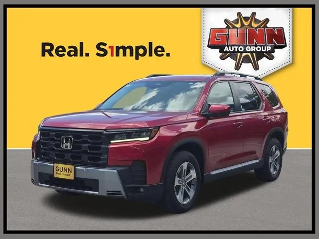 2026 Honda Pilot EX-L in Radiant Red Metallic II — front three-quarter view