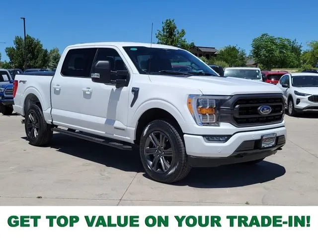 2023 Ford F-150 XLT in Oxford White — front three-quarter view