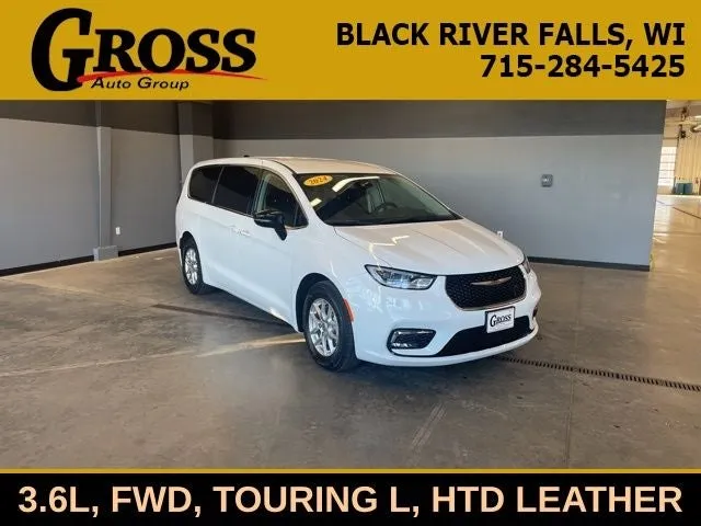 2024 Chrysler Pacifica Touring L in Bright White Clearcoat — front three-quarter view