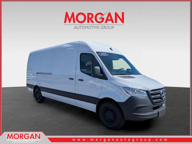 2025 Mercedes-Benz Sprinter Cargo Van Cargo 170 WB in Grey White — front three-quarter view