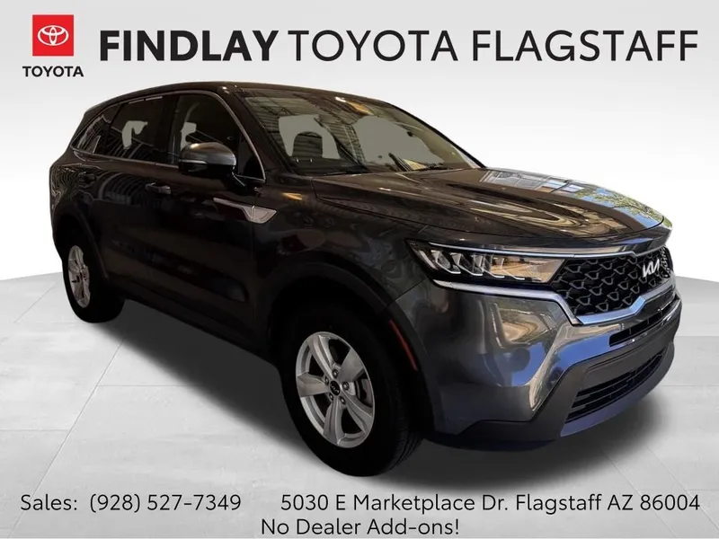2023 Kia Sorento LX in Gravity Gray — front three-quarter view