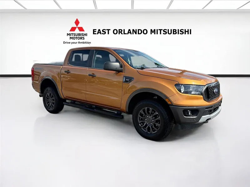 2019 Ford Ranger XLT in Saber Metallic — front three-quarter view