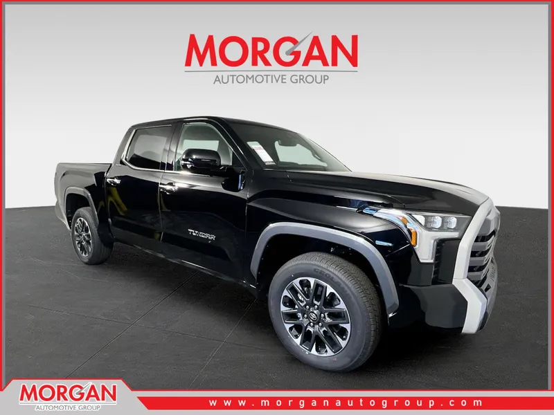 2026 Toyota Tundra 4WD Limited in Midnight Black Metallic — front three-quarter view