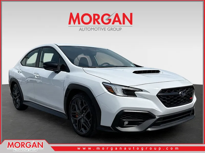 2026 Subaru WRX tS in Ceramic White — front three-quarter view