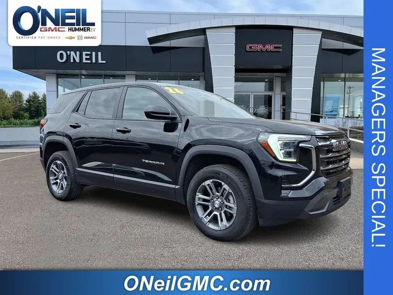 2026 GMC Terrain Elevation in Ebony Twilight Metallic — front three-quarter view