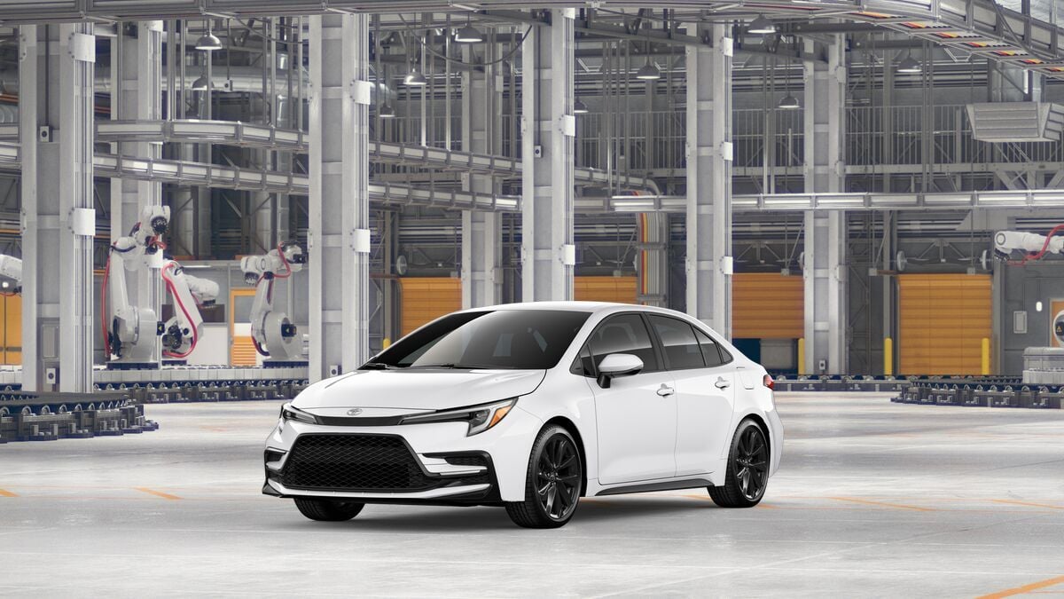 2026 Toyota Corolla SE in Ice Cap — front three-quarter view