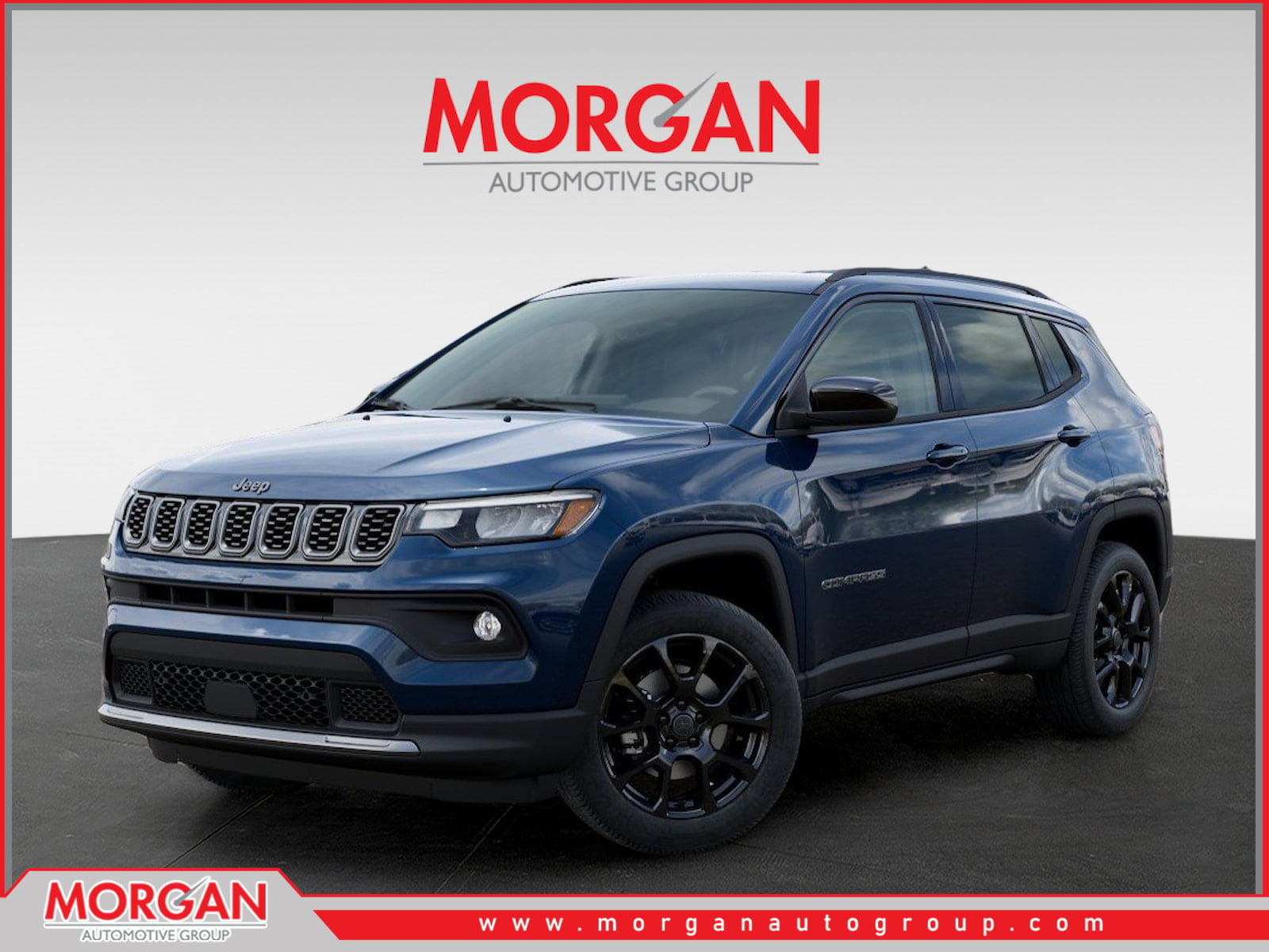 2026 Jeep Compass Latitude in Blue — front three-quarter view