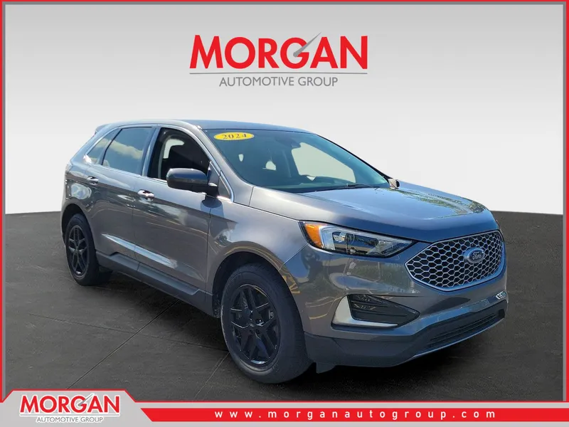 2024 Ford Edge SEL in Gray Metallic — front three-quarter view