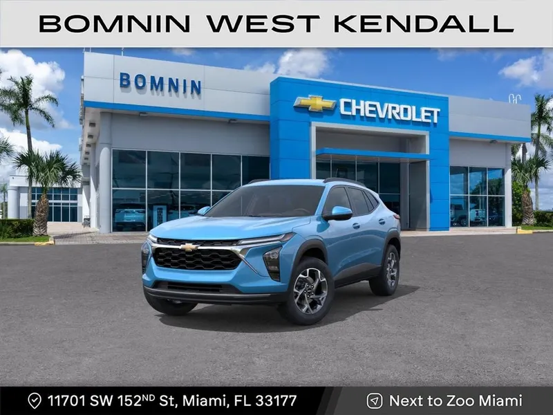2026 Chevrolet Trax LT in Marina Blue Metallic — front three-quarter view