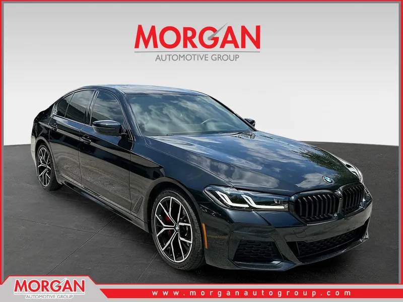 2023 BMW 5 Series 530i xDrive in Black — front three-quarter view