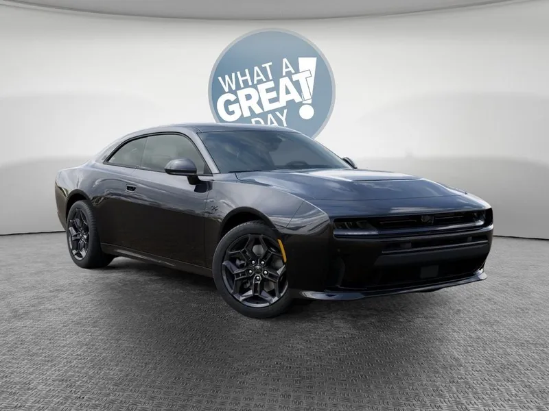 2026 Dodge Charger R/T in Diamond Black Crystal Pearlcoat — front three-quarter view