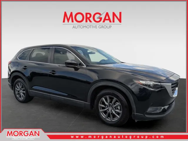 2021 Mazda CX-9 Sport in Black — front three-quarter view