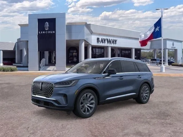 2026 Lincoln Aviator Reserve in Blue Metallic — front three-quarter view