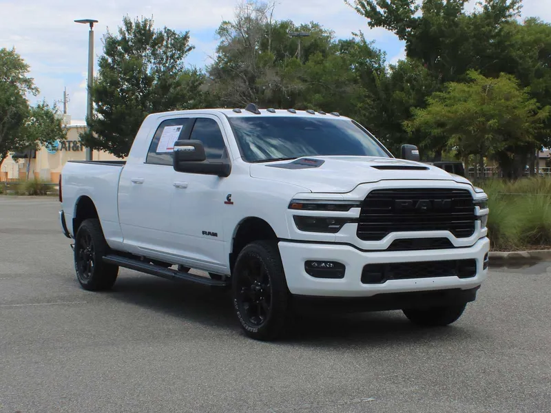 2026 RAM 2500 Laramie in Bright White Clearcoat — front three-quarter view
