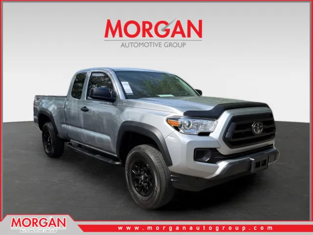 2022 Toyota Tacoma SR in Silver — front three-quarter view