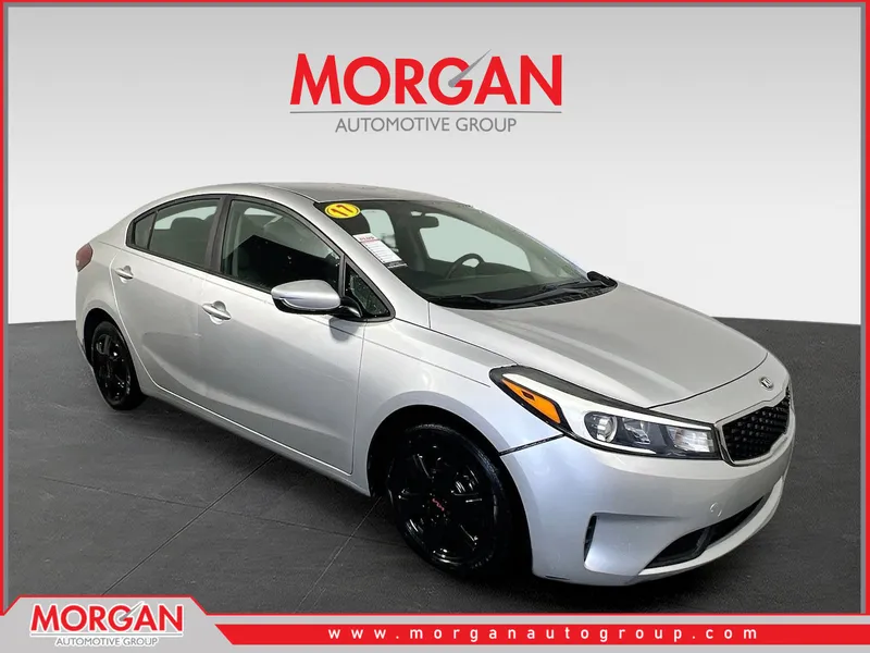 2017 Kia Forte LX in Silky Silver — front three-quarter view