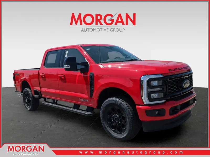 2026 Ford F-250SD Lariat in Red — front three-quarter view