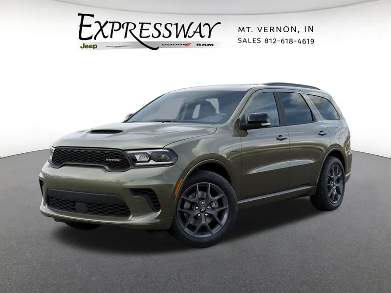 2026 Dodge Durango GT Plus HEMI V8 in Green Machine Exterior Paint — front three-quarter view